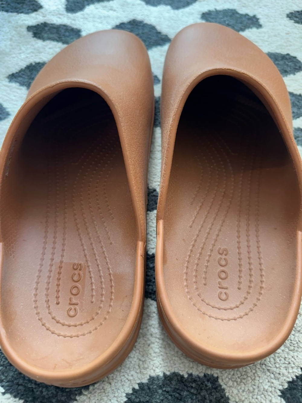 CROCS Chestnut Brown Classic Slip-On Clog Mules - Picture 3 of 7